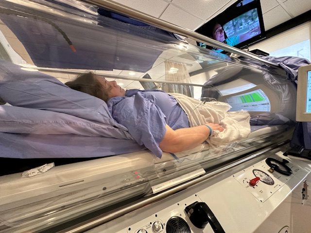 Me in the tube. I don't think I have ever watched so much HGTV in my life.